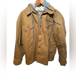 Dickies Men’s Brown Hooded Heavy Winter Jacket XL
